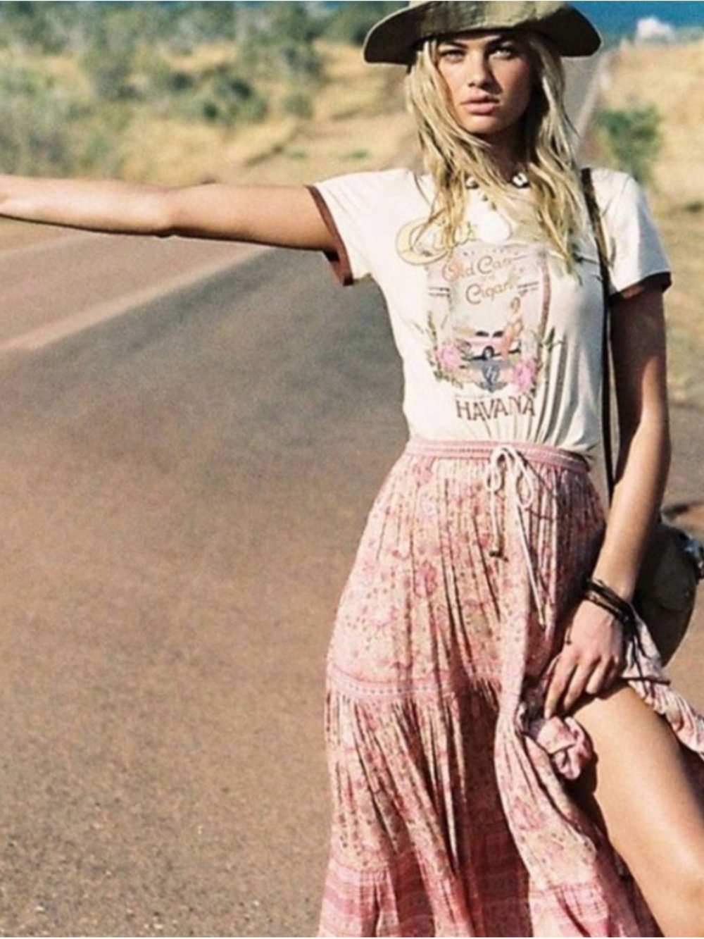 EUC Spell & The Gypsy Poinciana Cotton Candy Maxi Skirt XL